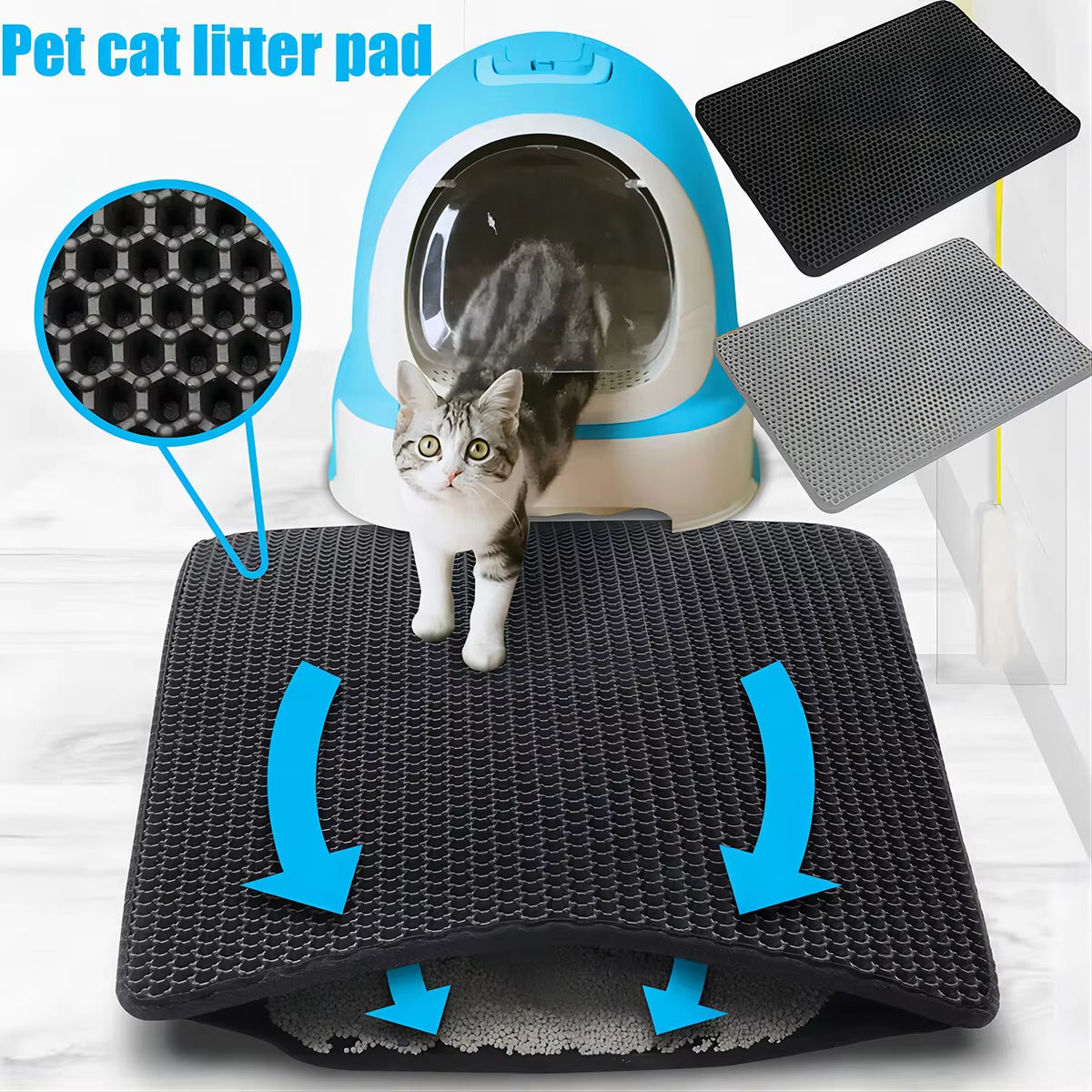 Pet Litter Mat Waterproof Double Layer Non-Slip - Washable Pet Supplies