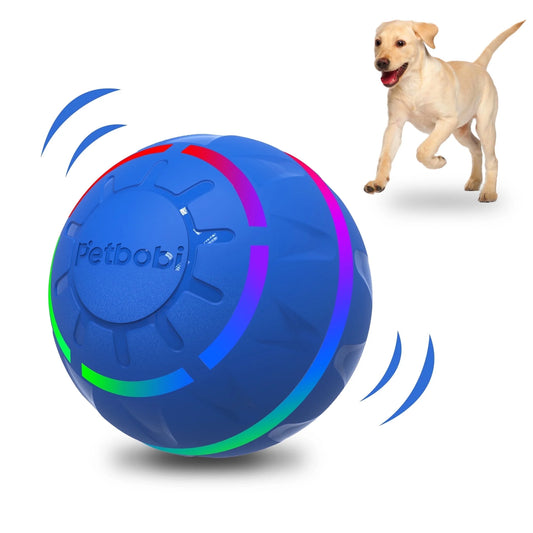 Interactive Toy For Dogs, Active Rolling Ball  with Flashing LED Light for Medium or Large Dogs, USB Rechargeable